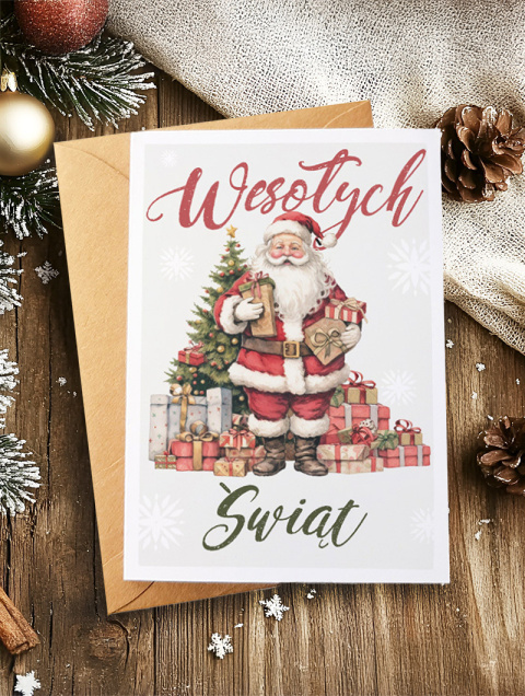 kartka świąteczna z Mikołajem kartka świąteczna z Mikołajem