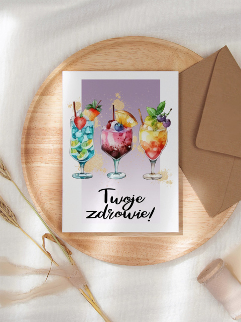 kartka urodzinowa z drinkami kartka urodzinowa z drinkami
