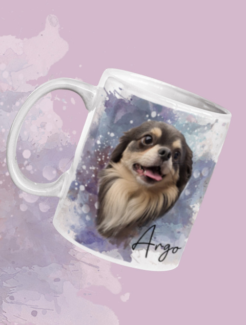kubek foto z psem personalizowany