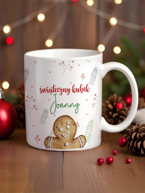 kubek świąteczny z ciastkiem kubek świąteczny z ciastkiem